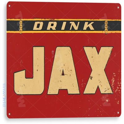 Tinworld Tin Sign: Drink Jax Beer Decor Wall Art Bar Pub Beer Shop Store Cave A058