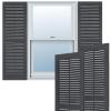 Exterior Solutions Vinyl Louver Shutters, Dark Gray, 15 x 47 in, Pair view 1