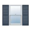 Exterior Solutions Standard Louver Exterior Vinyl Shutter, Bedford Blue (Pair), 15 Inch x 59 Inch view 1