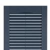 Exterior Solutions Standard Louver Exterior Vinyl Shutter, Bedford Blue (Pair), 15 Inch x 59 Inch view 2
