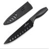 Culina 8-Inch Nonstick Carbon Steel Sushi Knife with Sheath, Black view 1