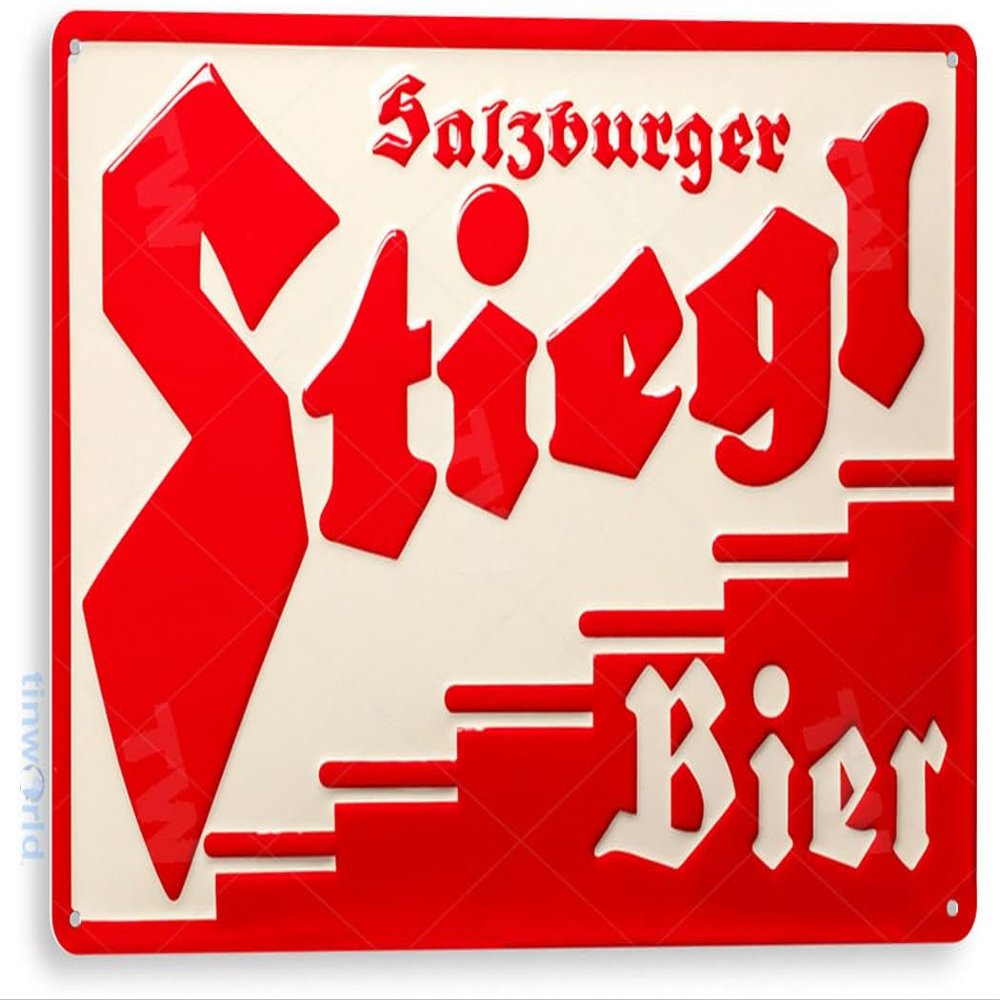 Tinworld Tin Sign: Stiegl Bier Store Pub Brew Beer Metal Sign Decor Liquor Shop Bar Pub Cave A622