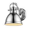 Golden Lighting 3602-BA1 CH Duncan Bath Vanity, 8.25"L x 6.5"W x 8.5"H, Chrome with a Chrome Shade- Bathroom Light Fixtures, Bathroom Vanity Light, Vanity Lights for bathroom view 1
