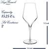 Luigi Bormioli Supremo Red Wine Glasses Set of 2  15.25 oz Stemware for Sangiovese & Pinot Grigio - Crystal Drinking Glasses for Dining, Entertaining & Home Bar Use & Table Settings view 2