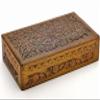IndiaArts Wooden Box 6x10x2.5 inch, Hand Carved Flowers & Vines Design view 1