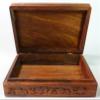 IndiaArts Wooden Box 6x10x2.5 inch, Hand Carved Flowers & Vines Design view 2