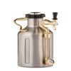 GrowlerWerks uKeg Carbonated Growler-Great Gift for Beer Lovers, 64 oz, Stainless Steel view 1