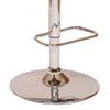 Armen Living London Modern Adjustable Height Swivel Black Faux Leather and Walnut Wood Bar Stool with Chrome Base for Kitchen Island Counter view 4