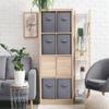 Sorbus Storage Cubes - 11 Inch Foldable Fabric Baskets for Organizing Pantry, Closet, Shelf, Cubby - 6 Grey Collapsible Cloth Storage Bins with Handle for Home, Bedroom view 4