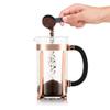 Bodum 34oz Chambord French Press Coffee Maker, High-Heat Borosilicate Glass, Stainless Steel, Copper  Made in Portugal view 2