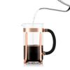 Bodum 34oz Chambord French Press Coffee Maker, High-Heat Borosilicate Glass, Stainless Steel, Copper  Made in Portugal view 3