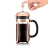 Bodum 34oz Chambord French Press Coffee Maker, High-Heat Borosilicate Glass, Stainless Steel, Copper  Made in Portugal view 4