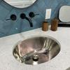 Sinkology BOU-0712HN Pavlov Oval Hand Crafted Bathroom Sink, 19-1/4", Hammered Nickel view 3