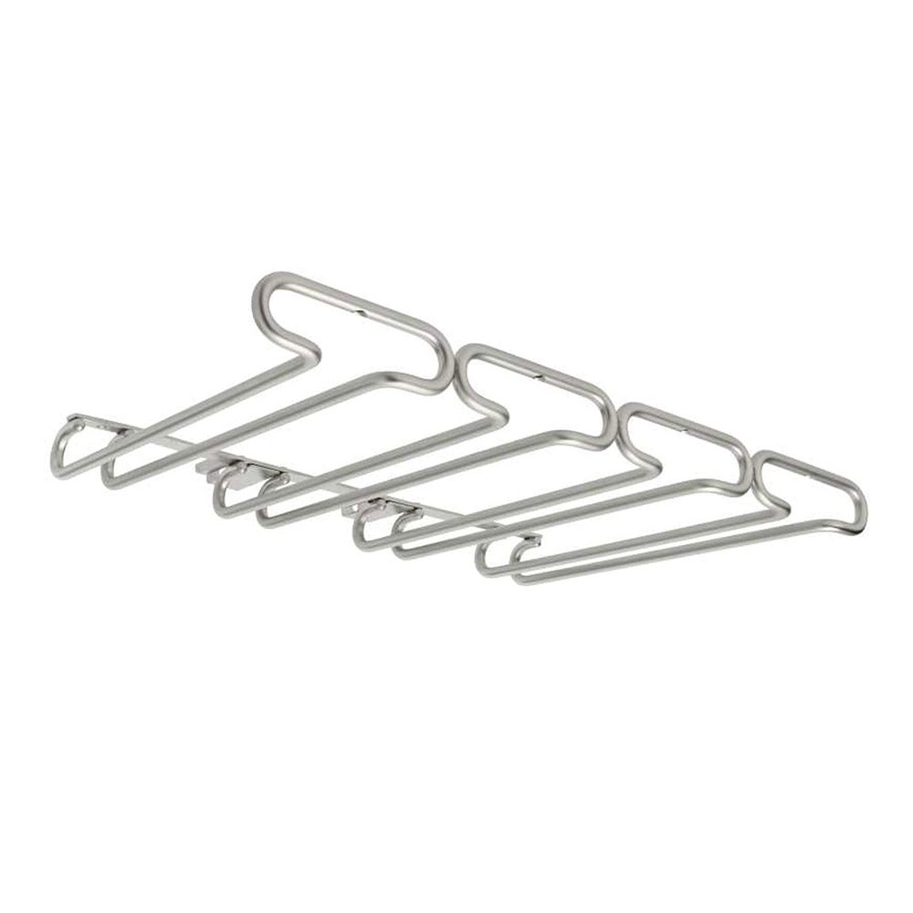 Rev-A-Shelf 11" Quad Under Cabinet Wine Glass Rack Storage Shelf, Kitchen Cabinet Organizer, Home Bar Stemware Display Holder Satin Nickel, 3450-11SN