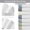 Madison Park Shower Curtain Waffle Weave Striped Pieced Design Fabric Shower Curtains for Bathroom with 3M Scotchgard Moisture Management Premium Spa Quality Modern Standard 72"x72" Grey view 3