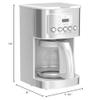 Cuisinart 14-Cup Coffee Maker, Programmable PerfecTemp Glass Carafe Coffee Machine with 1-4 Cup Setting, Brew Strength Control and Brew Pause, Stainless Steel, DCC-3200WNAS, White view 3