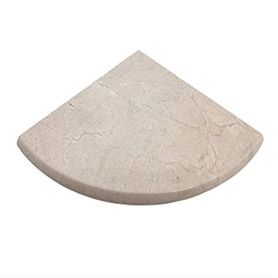 Tenedos 9x9 Round Edge Crema Marfil Premium Corner Shower Shelf Bathroom Piece Both Sides Polished