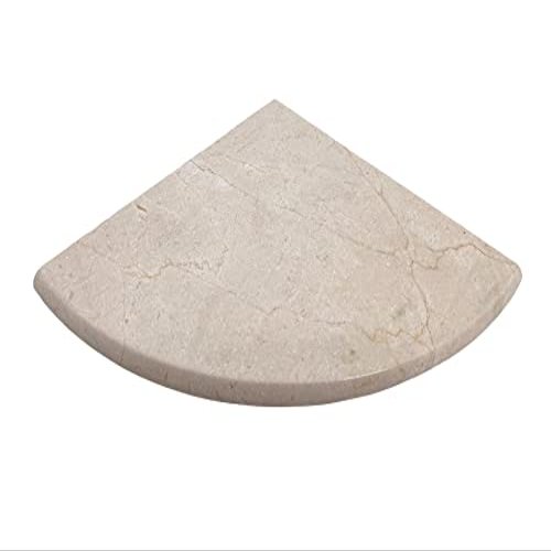 Tenedos 9x9 Round Edge Crema Marfil Premium Corner Shower Shelf Bathroom Piece Both Sides Polished