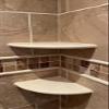 Tenedos 9x9 Round Edge Crema Marfil Premium Corner Shower Shelf Bathroom Piece Both Sides Polished view 2