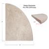 Tenedos 9x9 Round Edge Crema Marfil Premium Corner Shower Shelf Bathroom Piece Both Sides Polished view 3
