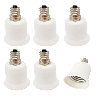 E-Simpo 15pcs E12 to E26/e27 Adapter Candelabra Base E12 to E26/e27 Standard Lamp Base Converter, Converts Chandelier Socket (E12) to Medium Socket (E26/e27) (15)