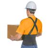 BraceAbility Work Back Brace - Industrial Lower Back Pain Protection Belt for Men and Women, Construction, Moving, Warehouse Jobs - Removable Suspender Shoulder Straps for Heavy Lifting Safety (L) view 1