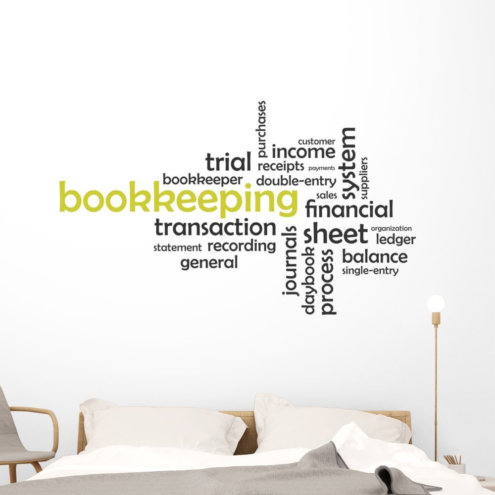 Wallmonkeys Word Cloud Bookkeeping Wall Decal Peel and Stick Graphic (60 in W x 36 in H) WM202503