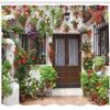 Ambesonne Spanish House Print Polyester Fabric Shower Curtain view 2