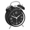 Peakeep 4 Inches Twin Bell Loud Alarm Clock for Heavy Sleepers, Backlight, Battery Operated Old Fashioned Alarm Clock for Bedrooms (3D-Dial, Black) view 1