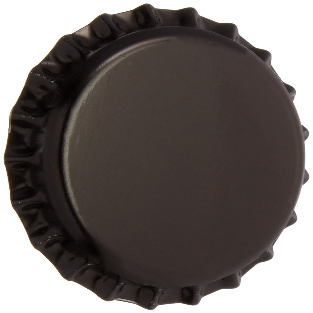 144 Oxygen Absorbing Beer Bottle Caps, 26mm US Standard size Pry-off Black Crown Caps for Homebrew, PVC Free Caps for Beer Bottles