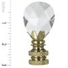 Royal Designs Teardrop Crystal Lamp Finial for Lamp Shade- Polished Brass view 3