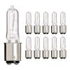 KOR (Pack of 10) Q100CL/DC - 120-Volt - Halogen JD Type T4 - BA15D - DC Bayonet Base - 100-Watt - Clear Light Bulbs view 1