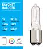 KOR (Pack of 10) Q100CL/DC - 120-Volt - Halogen JD Type T4 - BA15D - DC Bayonet Base - 100-Watt - Clear Light Bulbs view 2