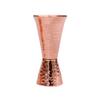 Sertodo Copper Double Sided Jigger, 1 oz and 2 oz Measured Shots, Hand Hammered 100% Pure Copper, Single view 1