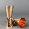 Sertodo Copper Double Sided Jigger, 1 oz and 2 oz Measured Shots, Hand Hammered 100% Pure Copper, Single view 2