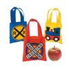 Fun Express Mini Train Party Tote Bags (12 pack of bright colors) Favor Bags and Party Supplies view 1