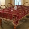 Violet Linen Prestige Damask Design Tablecloth Burgundy 52" by 70" Oblong/Rectangle view 2