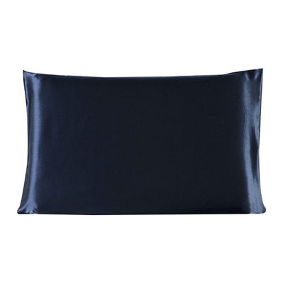 uxcell 1 Pack 100% Charmeuse Pure Silk Pillowcase for Hair and Skin, 350TC 19 Momme Soft Breathable Pillow Case with Hidden Zipper, Royal Blue Silk Pillowcase Travel (14x20inch)