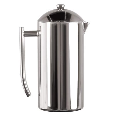 Frieling Double-Walled Stainless Steel French Press Coffee Maker - 36 oz Polished & Insulated Press Pot - Stainless Steel Coffee Maker
