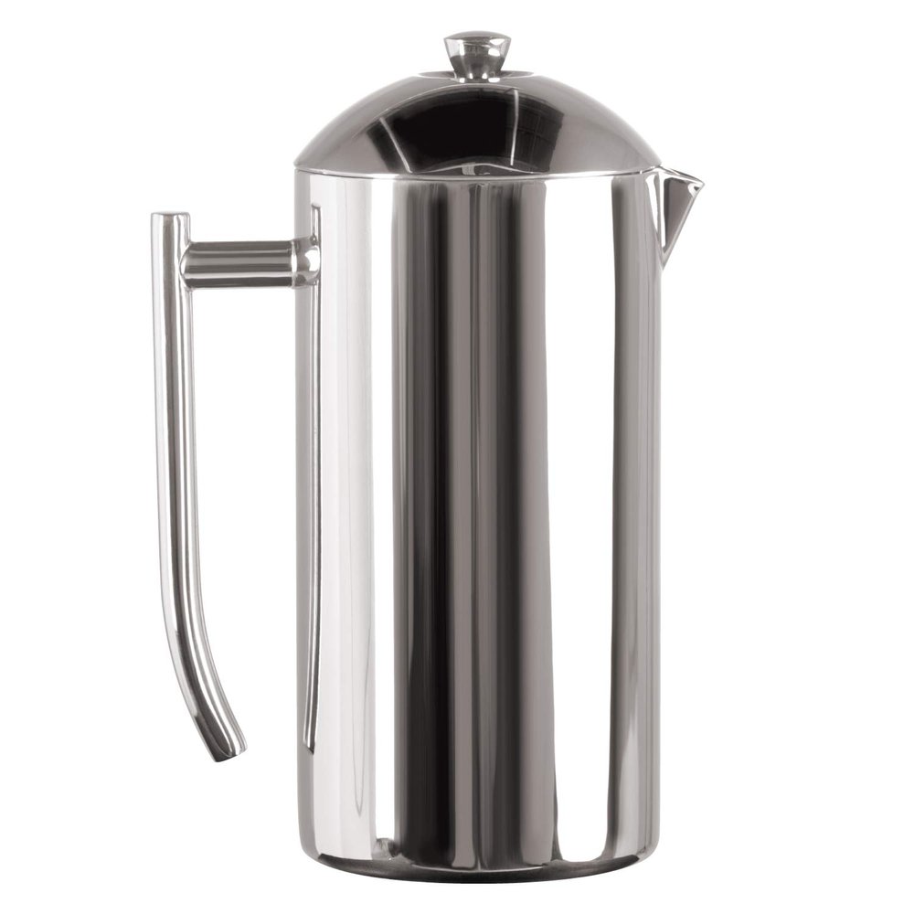 Frieling Double-Walled Stainless Steel French Press Coffee Maker - 36 oz Polished & Insulated Press Pot - Stainless Steel Coffee Maker