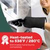 Big Red House - Silicone Oven Mitts - Black Set of 2-12.5" - Heat Resistant to 536 F / 280 C Kitchen Gloves - Professional Grade Protection Hot Cooking Baking view 2