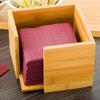 Restaurantware Bamboo Cocktail Napkin Holder Wooden Napkin Holder - Natural Color - 5 Inches - Square Cocktail Napkin Dispenser - 5.3" x 5.3" - 1ct Box view 3